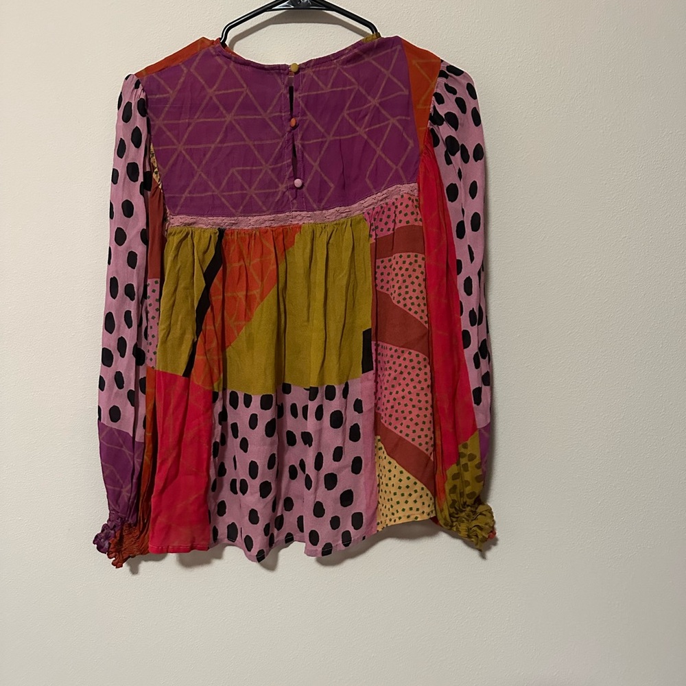 Anthropologie Bl^nk London boho Miranda Peasant Blouse size XS - Picture 3 of 8